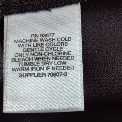 Liz Claiborne Navy Blue Embroidered V-Neck Sleeveless Rayon Blouse XL NEW - Thumbnail 5