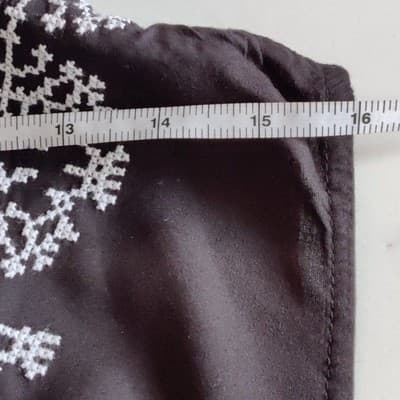 Liz Claiborne Navy Blue Embroidered V-Neck Sleeveless Rayon Blouse XL NEW - Thumbnail 6