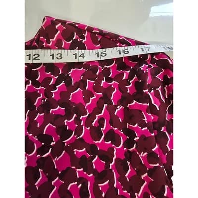 INC International Concepts Womens 3X Pink Leopard Print Wrap Top Long Sleeve - Thumbnail 8