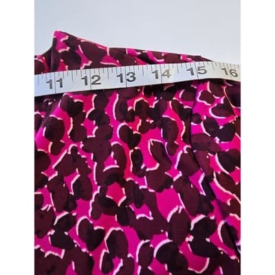 INC International Concepts Womens Plus 0X Yannie Fuchsia Leopard Print Wrap Top - Thumbnail 7