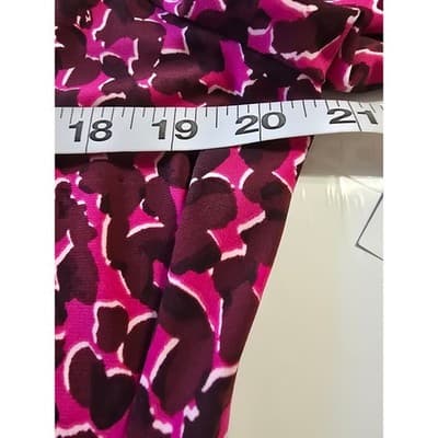 INC International Concepts Womens Plus 0X Yannie Fuchsia Leopard Print Wrap Top - Thumbnail 8
