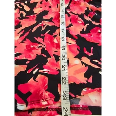 INC International Concepts Womens 1X Floral Print V Neck Ruched Long Sleeve Top - Thumbnail 9