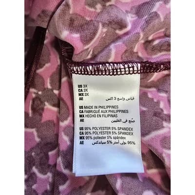 INC International Concepts Womens 3X Pink Leopard Print Wrap Top Long Sleeve - Thumbnail 4