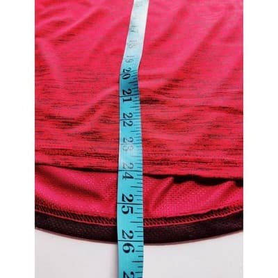 Fila Sport Mens Medium Red Black Space Dye Performance Activewear T-Shirt Mesh - Thumbnail 7