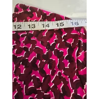 INC International Women Blouse 2X Pink Blk Leopard Print Wrap V Neck Long Sleeve - Thumbnail 7