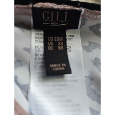 G.I.L.I. Mauve Leopard Print Peplum Tankini Swim Top Womens Plus Size 26W - Thumbnail 4