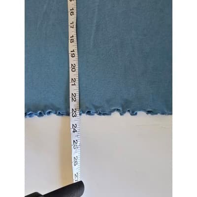 Westbound Niagra Blue Lace Trim V-Neck Cotton Top XL F61KW739 Lettuce Edge NEW - Thumbnail 8