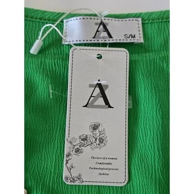 Vibrant Green Embroidered V Neck Tunic Top Women's Boho Festival Chic Style - Thumbnail 11