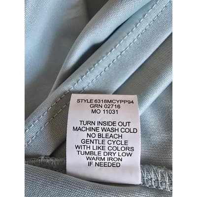 Sara Michelle Mint Green Floral Bell Sleeve Sharkbite Hem Blouse Large - Thumbnail 5