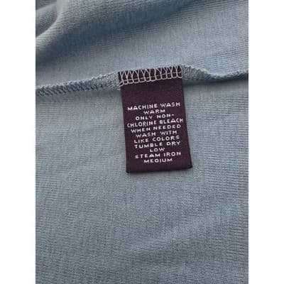 Westbound Niagra Blue Lace Trim V-Neck Cotton Top XL F61KW739 Lettuce Edge NEW - Thumbnail 4