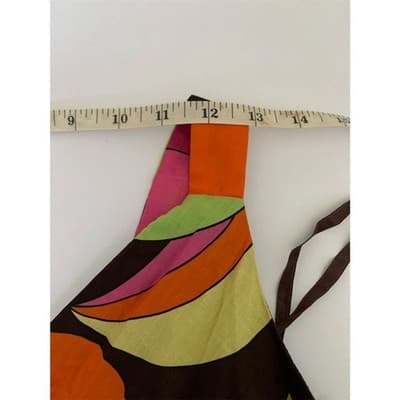 Avenue Floral Sleeveless Belted Midi Dress Women 14 Brown Pink Orange Green - Thumbnail 6