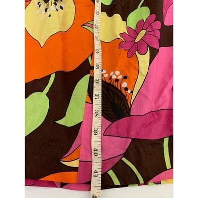 Avenue Floral Sleeveless Belted Midi Dress Women 14 Brown Pink Orange Green - Thumbnail 8