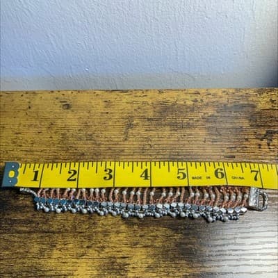 Bohemian Copper Black Woven Beaded Wrap Bracelet - Thumbnail 10