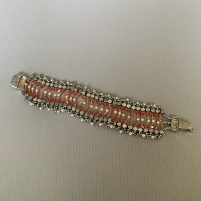 Bohemian Copper Black Woven Beaded Wrap Bracelet - Thumbnail 9