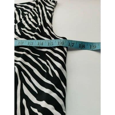 Susan Graver Womens Liquid Knit Sleeveless Tiered Dress Zebra Print Sz XS - Thumbnail 7