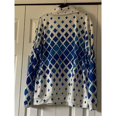 Women Golf Pullover Sweatshirt Blue White Long Sleeve Top Size XXXL - Thumbnail 7