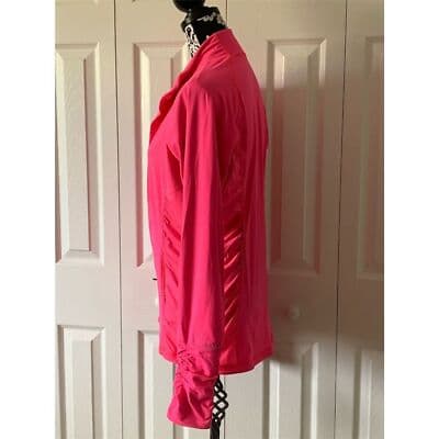 Victoria's Secret Pink Women's Track Jacket M Ruched Stretch Activewear - Thumbnail 3