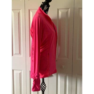 Victoria's Secret Pink Women's Track Jacket M Ruched Stretch Activewear - Thumbnail 6