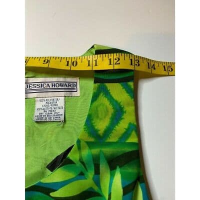 Jessica Howard Womens Floral Print Sheath Dress Sleeveless Green Size Medium - Thumbnail 9