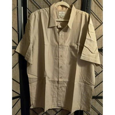 Trader Bay Mens Classic Fit Plaid Short Sleeve Button Down Shirt Sz. XXL - Image 1