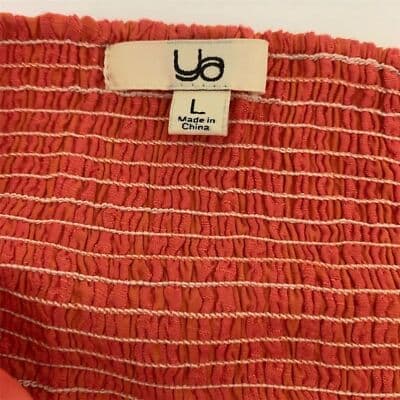 Ya Los Angeles Womens Orange Tiered Ruffle Dress Off-Shoulder Size L - Thumbnail 9