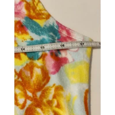 Ecote Urban Outfitters Floral Terry Cloth Mini Dress Yellow Pink Blue Size M - Thumbnail 8