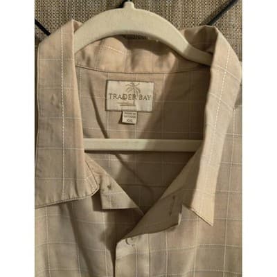 Trader Bay Mens Classic Fit Plaid Short Sleeve Button Down Shirt Sz. XXL - Thumbnail 3