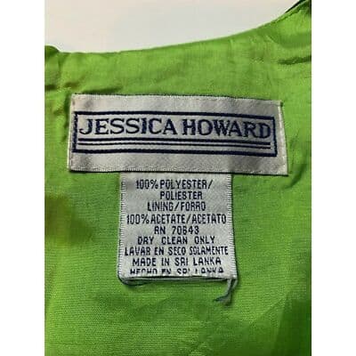 Jessica Howard Womens Floral Print Sheath Dress Sleeveless Green Size Medium - Thumbnail 8