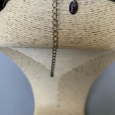 Vintage Lia Sophia Silver Tone 14 Choker Necklace - Thumbnail 5