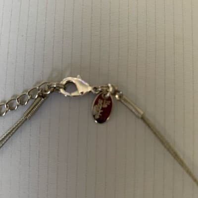 Vintage Lia Sophia Silver Tone 14 Choker Necklace - Thumbnail 2