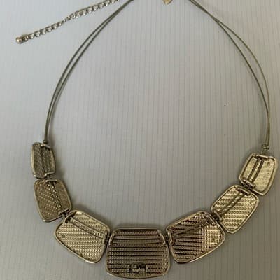 Vintage Lia Sophia Silver Tone 14 Choker Necklace - Thumbnail 7