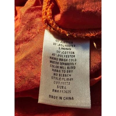 Ya Los Angeles Womens Orange Tiered Ruffle Dress Off-Shoulder Size L - Thumbnail 10