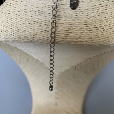 Vintage Lia Sophia Silver Tone 14 Choker Necklace - Thumbnail 6