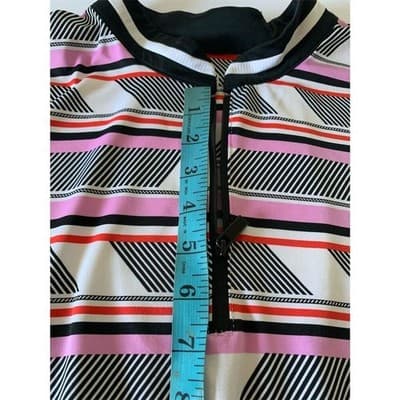 Women Golf Polo Shirts Zipper Short Sleeve Top XL - Thumbnail 7