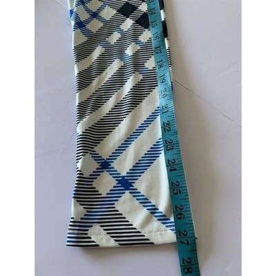 XXXL Quarter Zip Long Sleeve Shirt Mens Plaid White Blue Black Performance Golf - Thumbnail 10