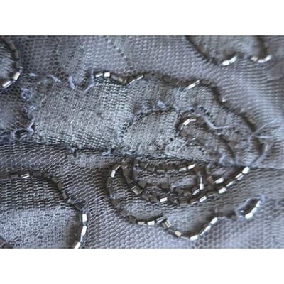 Stenay Black Beaded Sequin Short Sleeve Sheath Cocktail Dress Women Size 12 - Thumbnail 14