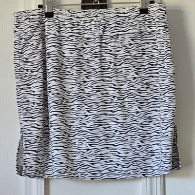Green Lamb Zebra Print Golf Skort Athletic Skirt M M - Thumbnail 11