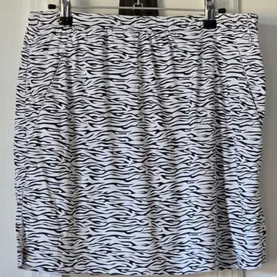 Green Lamb Zebra Print Golf Skort Athletic Skirt M M - Thumbnail 12