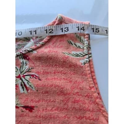 White Stag Coral Palm Tree Script Print Sleeveless Pocket Dress Ladies Large - Thumbnail 6