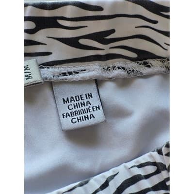 Green Lamb Zebra Print Golf Skort Athletic Skirt M M - Thumbnail 5