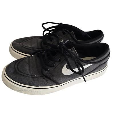 NikeSB Stefan Janoski Black White Canvas Skate Shoe 524861-001 Mens 4 Womens 5.5 - Thumbnail 9