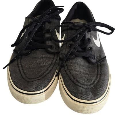 NikeSB Stefan Janoski Black White Canvas Skate Shoe 524861-001 Mens 4 Womens 5.5 - Image 1