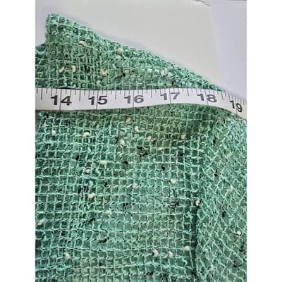 Blair Mint Green Open Knit Mesh Cardigan Sweater XL B11351 Lightweight Layer - Thumbnail 5