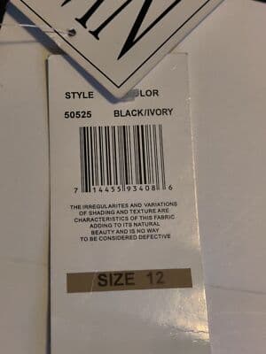 NW Collections Party Dress Spaghetti Strap Lined Black/Ivory Size 12 - Thumbnail 6