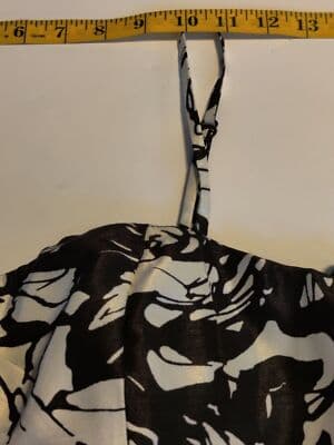 NW Collections Party Dress Spaghetti Strap Lined Black/Ivory Size 12 - Thumbnail 9