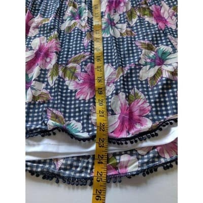 Studio JPR Tropical Floral Top Blouse Flutter Sleeve Womens Black/White Size XL - Thumbnail 11