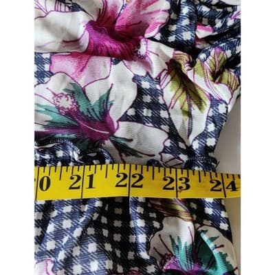 Studio JPR Tropical Floral Top Blouse Flutter Sleeve Womens Black/White Size XL - Thumbnail 8