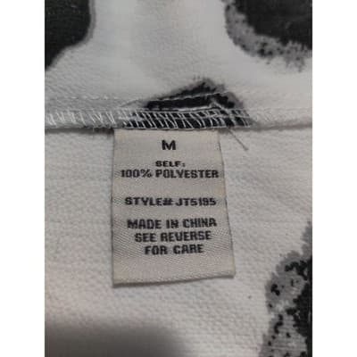 Black White Polka Dot Halter Neck Sleeveless Top Women's Size Medium - Thumbnail 3