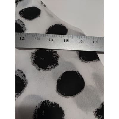 Black White Polka Dot Halter Neck Sleeveless Top Women's Size Medium - Thumbnail 6