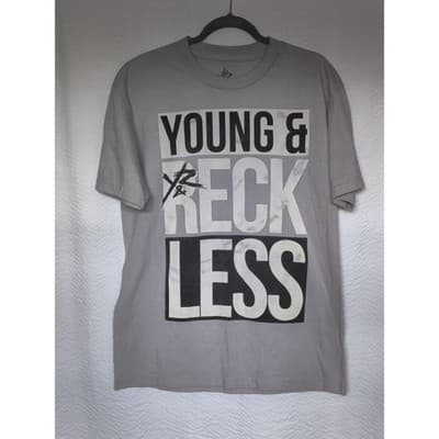 Young & Reckless T-shirt Gray Graphic Logo Size Large - Thumbnail 5